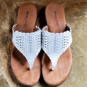Rialto Benicia White Flip Flops